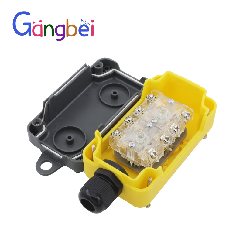 GBDQA-T1 T2 T3 2Y interruptor de botón de parada de emergencia impermeable Panel de Control de seguridad operado por llave dos/tres/cuatro botones para Gangbei