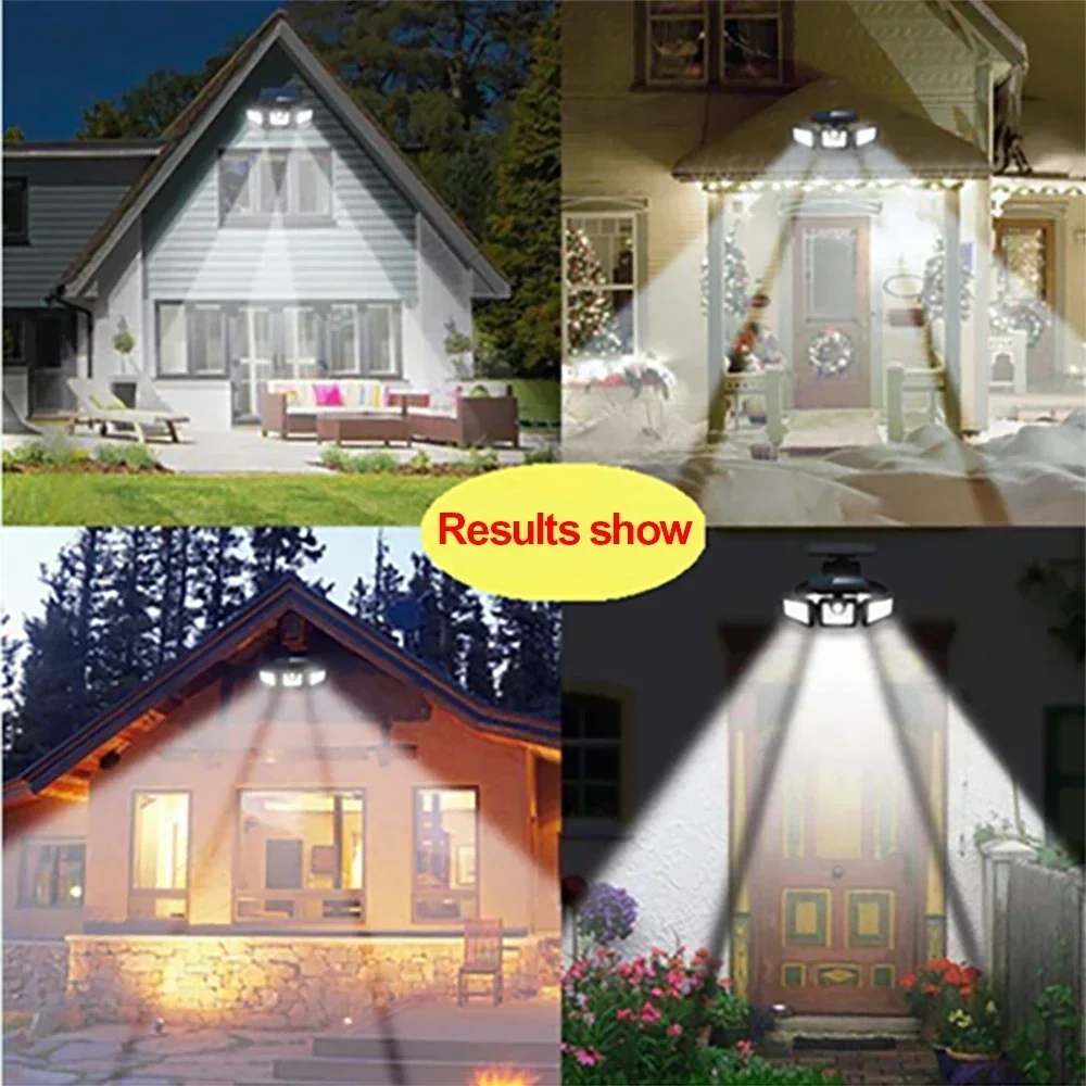 3 Mode LED Solar Light PIR Motion Sensor Lights Outdoor Waterproof Sunlight Solar Powered Street Light Wall Lamp Garage Lighting