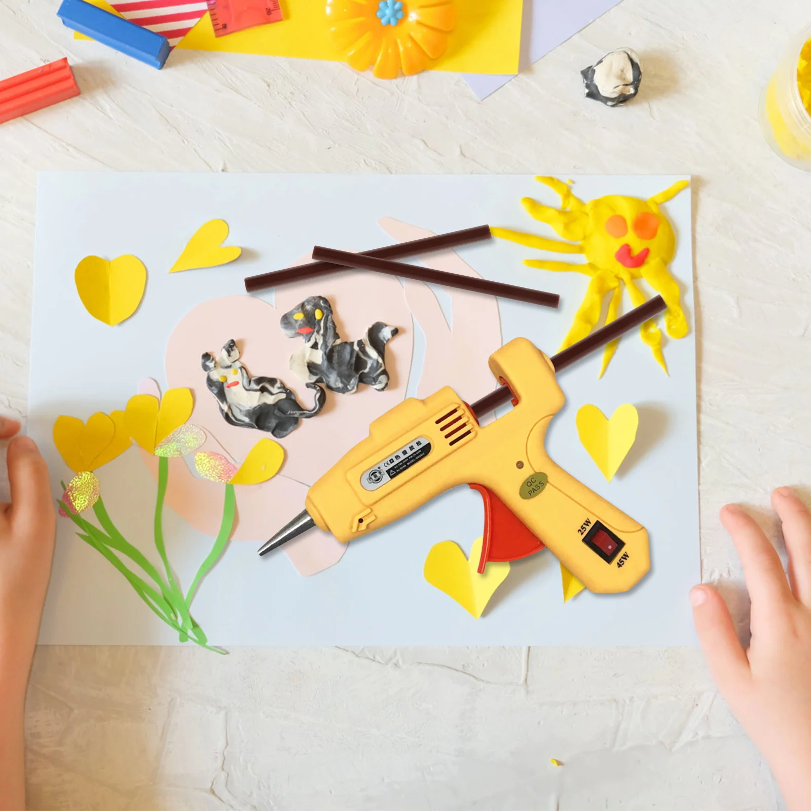 20 pezzi di colla a caldo stick durevoli senza odori incollaggio multi superficie accessori artigianali fai da te piccola luce facile da trasportare caffè