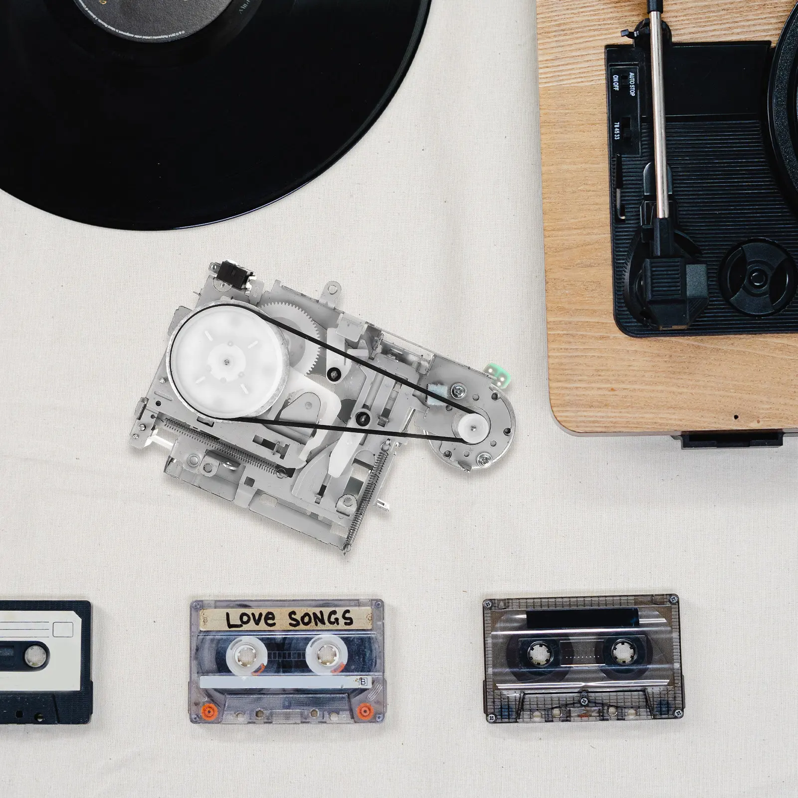 Cassette Tape Recorder Movement Sturdy ABS Metal Mechanism Easy Install for Repair Replacement Tape Machine Core Accessory
