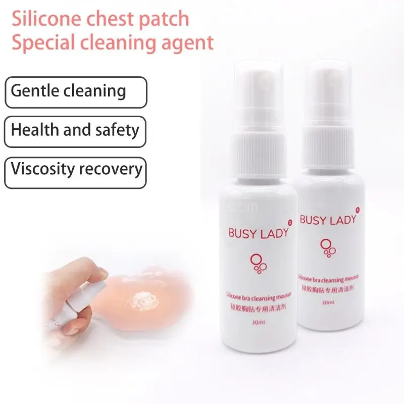 

300ml Self Adhesive Bras Cleaning Liquid Silicone Bras Pasties Cleaner Silicone Bras Cleansing Mousse for Travel Home Use