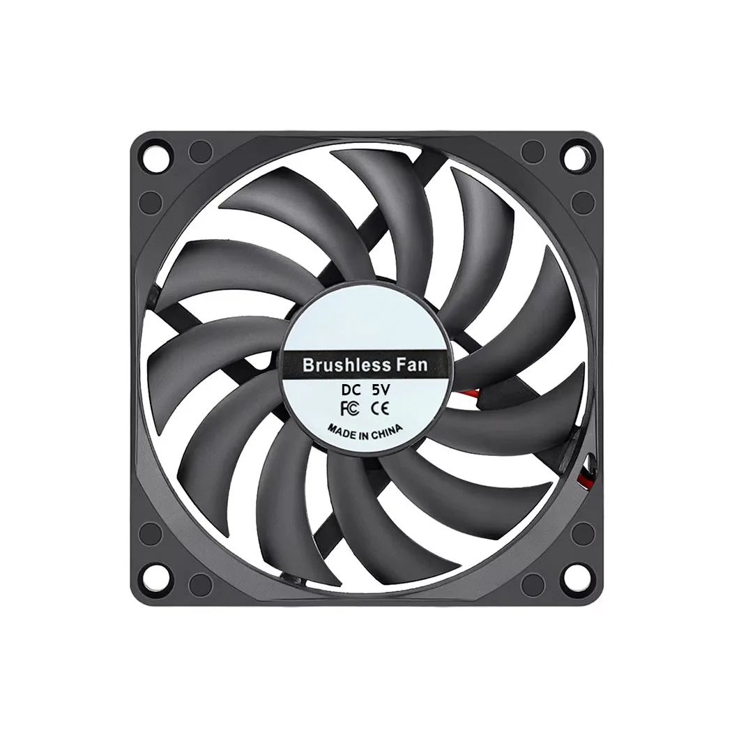 DC 5 V 12 V 24 V 8 cm bürstenloser Dual-Ball-Lüfter 8010 80 mm axialer PC-Kühlerlüfter 80 x 80 x 10 mm Computergehäuse CPU-Kühlerlüfter
