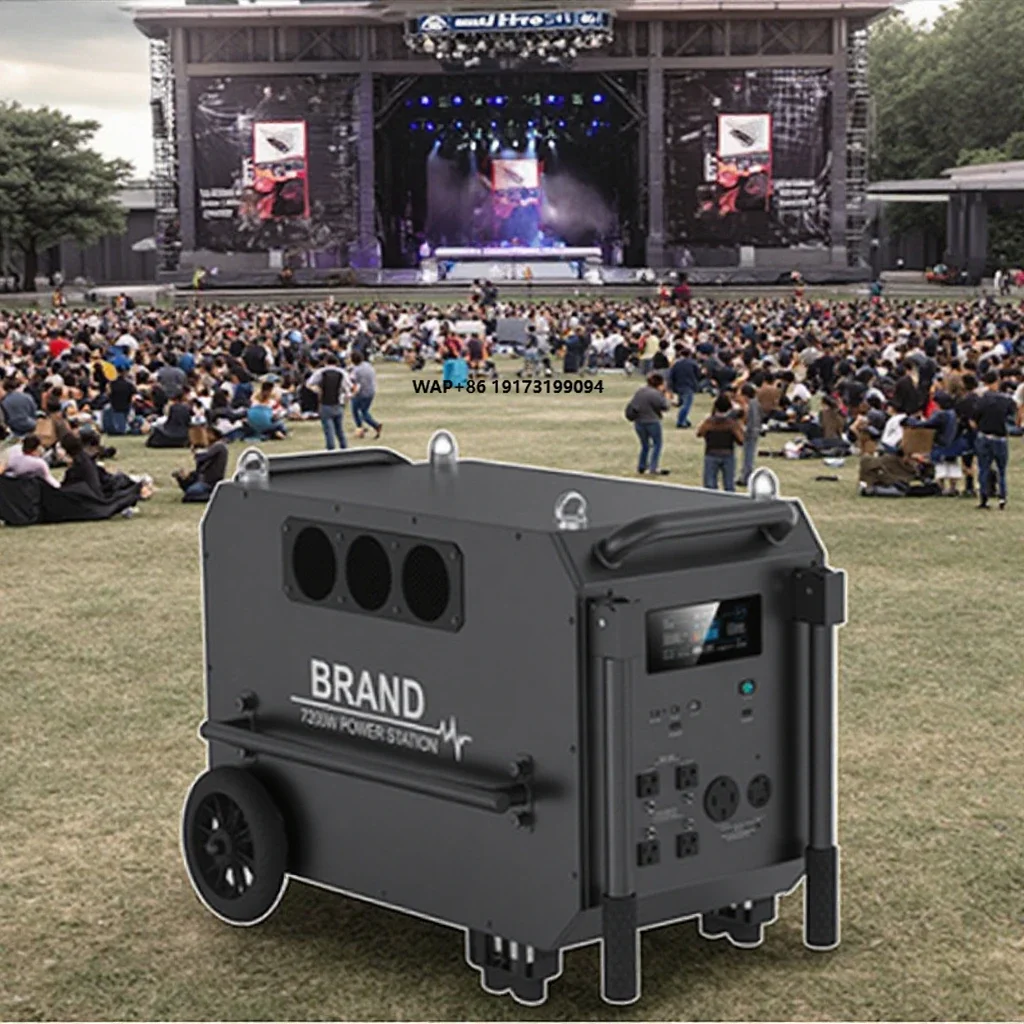 Heavy Duty 7200W Solar Generator Portable Power Station 18650 Battery with Solar Panel Outdoor