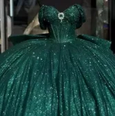 Robes De Quinceanera rouge brillant personnalisées, épaules dénudées, avec gros nœud, perles, robe De bal formelle, 15 ans