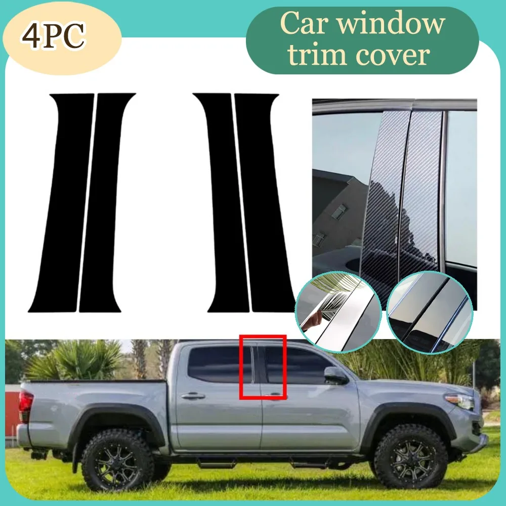 

Glossy Black Pillar Posts Fit For Toyota Tacoma 2016 2017 2018 2019 2020 2021 2022 2023 Window Door Column B C Sticker Cover