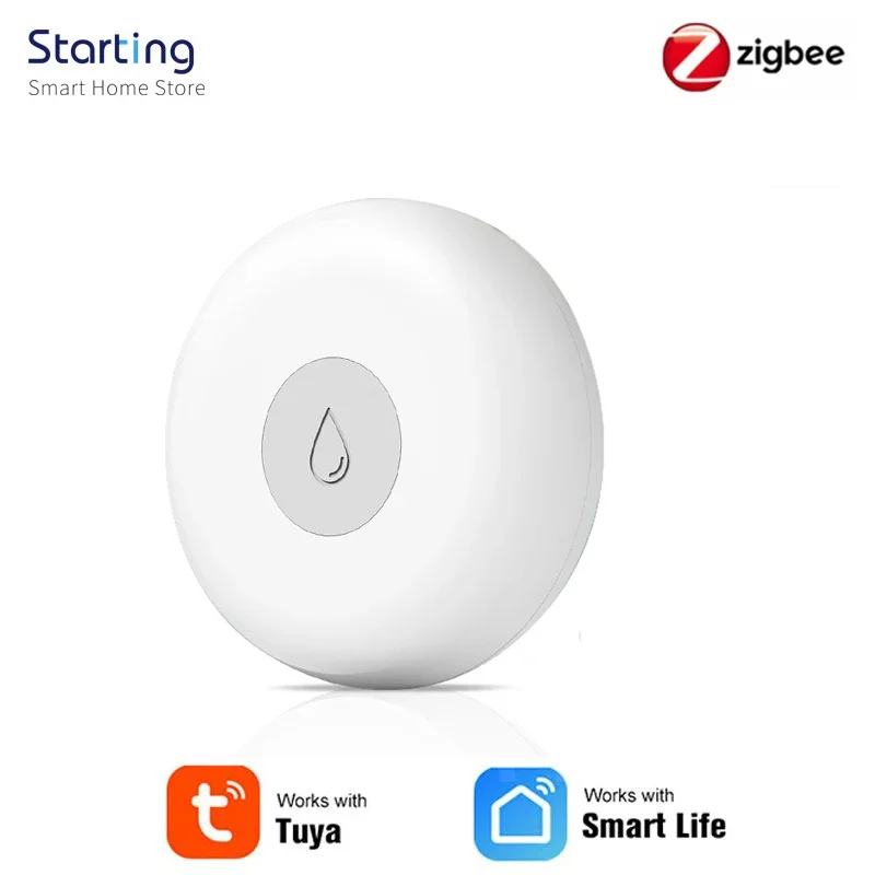 ZigBee Water Leak Detector Flood Sensor Flood Overflow Alert Security Alarm System Tuya Smart Life App Remote Control