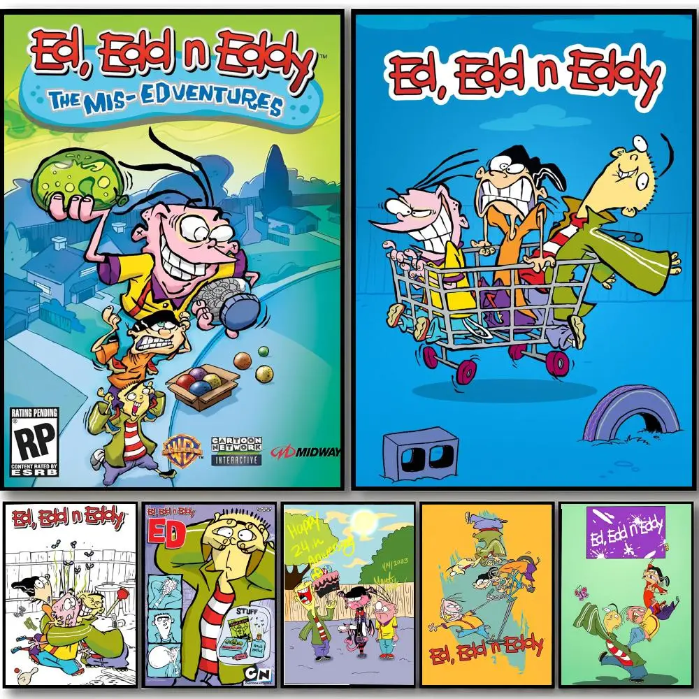 Cartoon E-Ed Edd N Eddy anime Poster HD art sticky wall waterproof home bedroom bar aesthetic decoration
