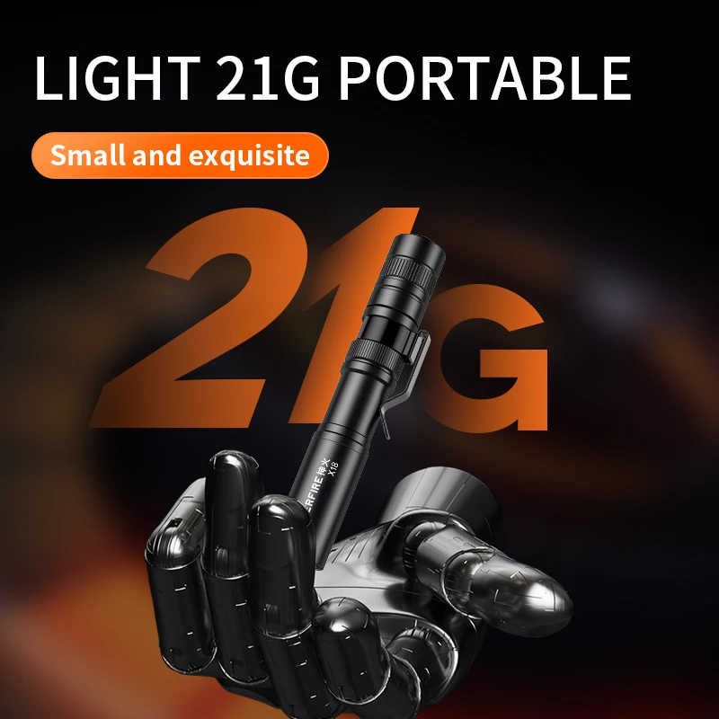 SUPERFIRE X18/L28 Pen Light Mini LED Flashlight Pocket Portable  Handheld Torch for Camping Fishing Emergency EDC Lantern