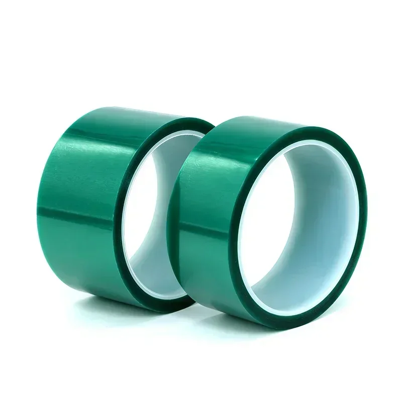Fita de filme pet verde de largura 3mm-100mm, 33m/rolo, alta temperatura, resistente ao calor, solda pcb, revestimento smt, proteção de isolamento