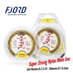 FJORD 50m Fishing Wire Nylon Elastic Fishing Thread Pescuit Monofilament Fishing Line Thread Accessories Tools Articles Stuff