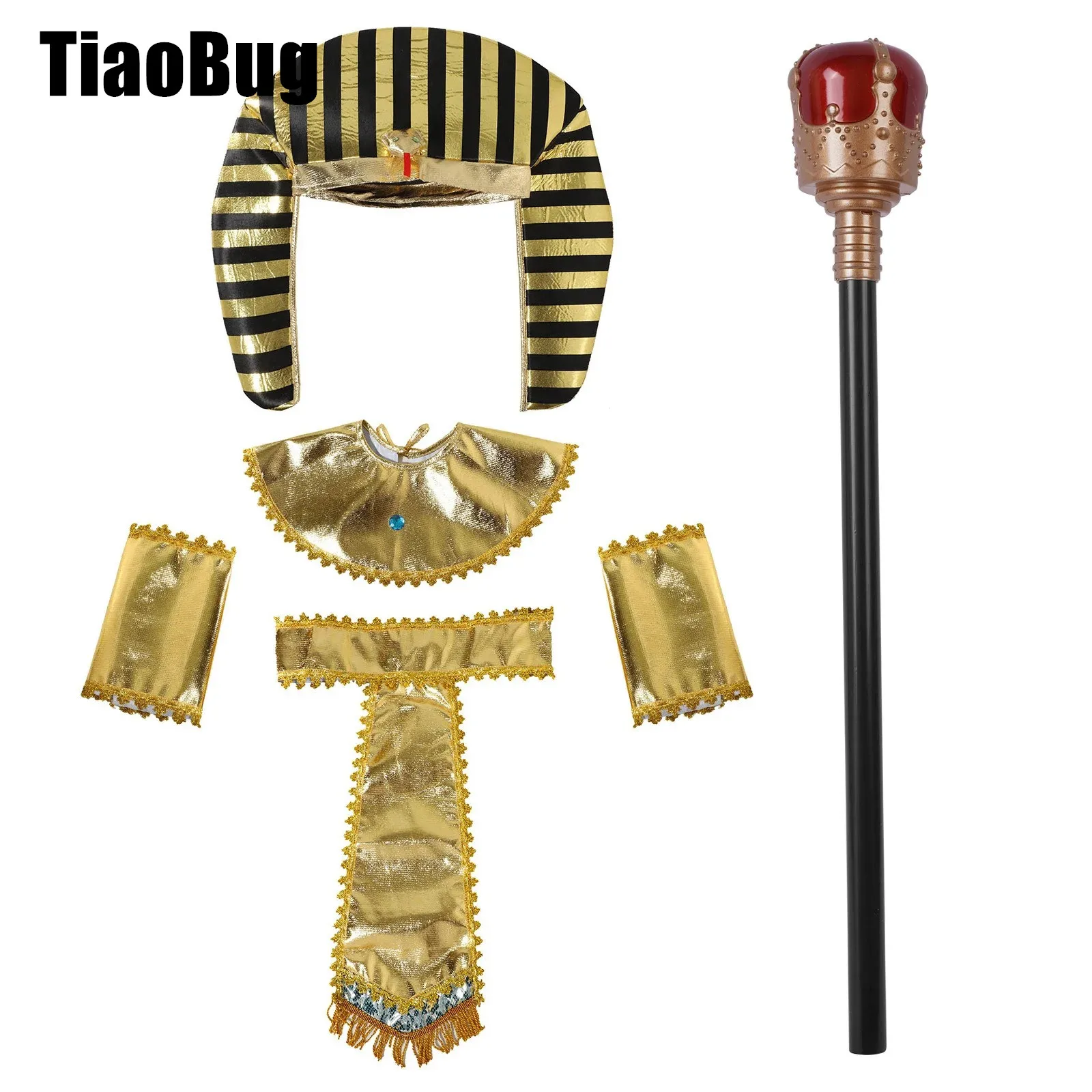 

Pharaoh Egyptian King Cosplay Accessories Ancient Egypt Pharaoh Props Cleopatra Halloween Carnival Party Fance Dress Costumes