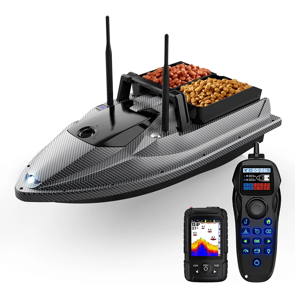 V600Pro 4 Fishing Spots 200 GPS Points Dual Power RC Bait Boat Fishing Sonar And GPS Finder Boat