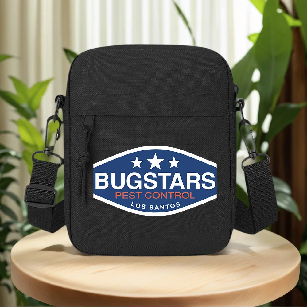 BugStars Pest Control Los Santos stars Men Crossbody Bag Single Shoulder Women Cartoon Anime Film Printing Design Unisex