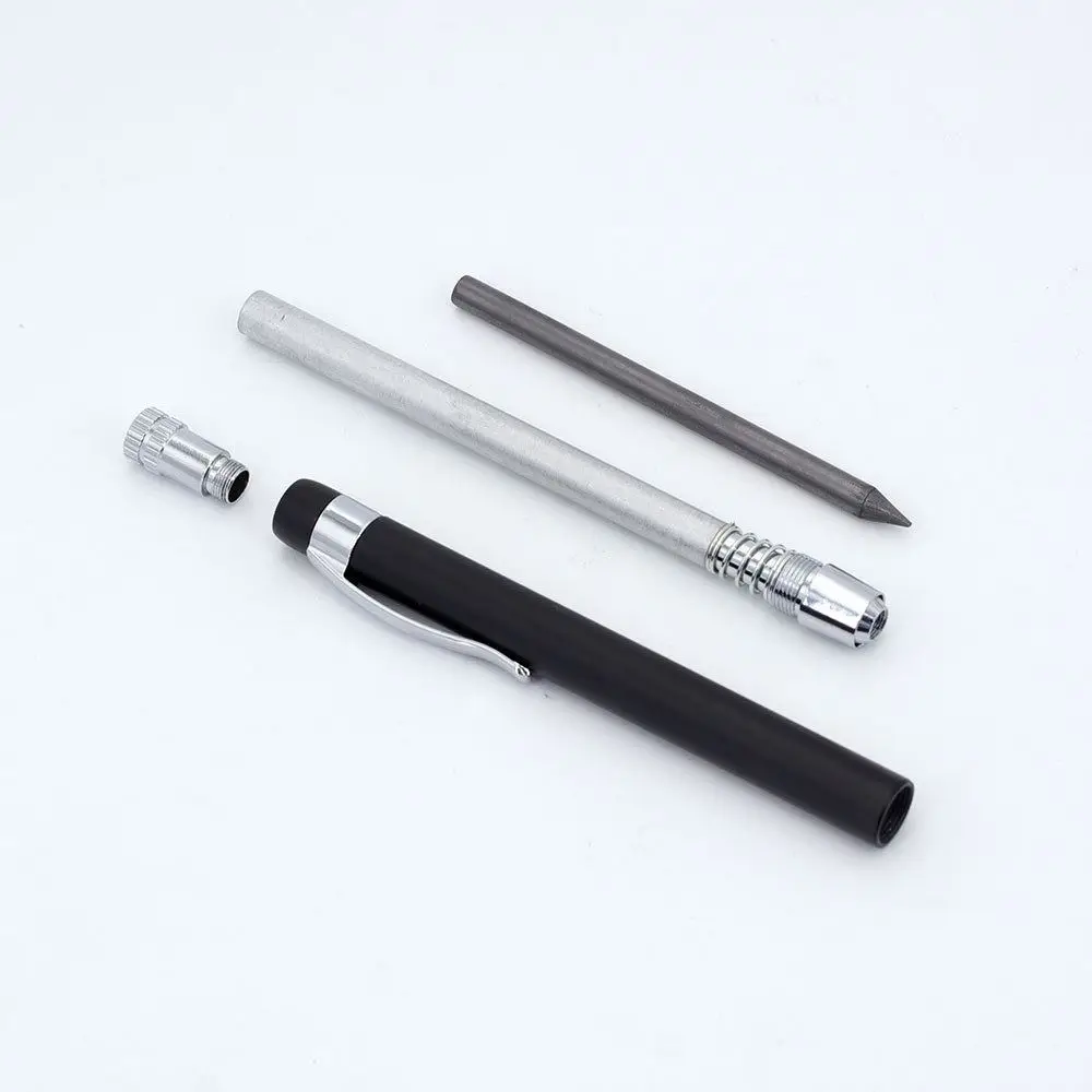 Durable Metal Mechanical Pencil 5.6mm with Pen Clip Automatic Pencil Heavy-Duty Drawing Pencil Shading & Manga Drawing
