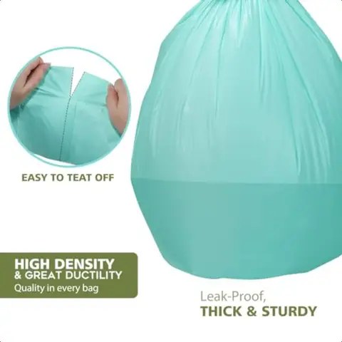 Komposterbara soppåsar 13 gallon högt kök 45 st biologiskt nedbrytbara soppåsar 13 gallon soppåse stor kompostpåse för kit 10 best sales biologiskt nedbrytbar - №1