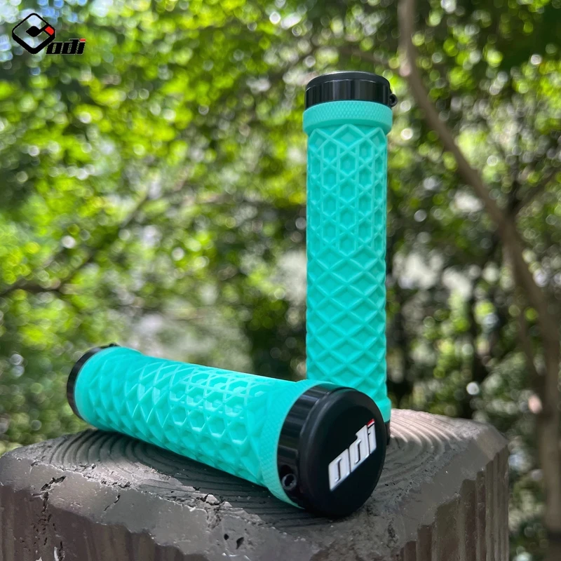 ODI Van Bicycle Handlebar Grips Sillicone Lock-On Anti-slip Shock Absorption MTB Double Lock Ring for BMX Folding Bike Parts