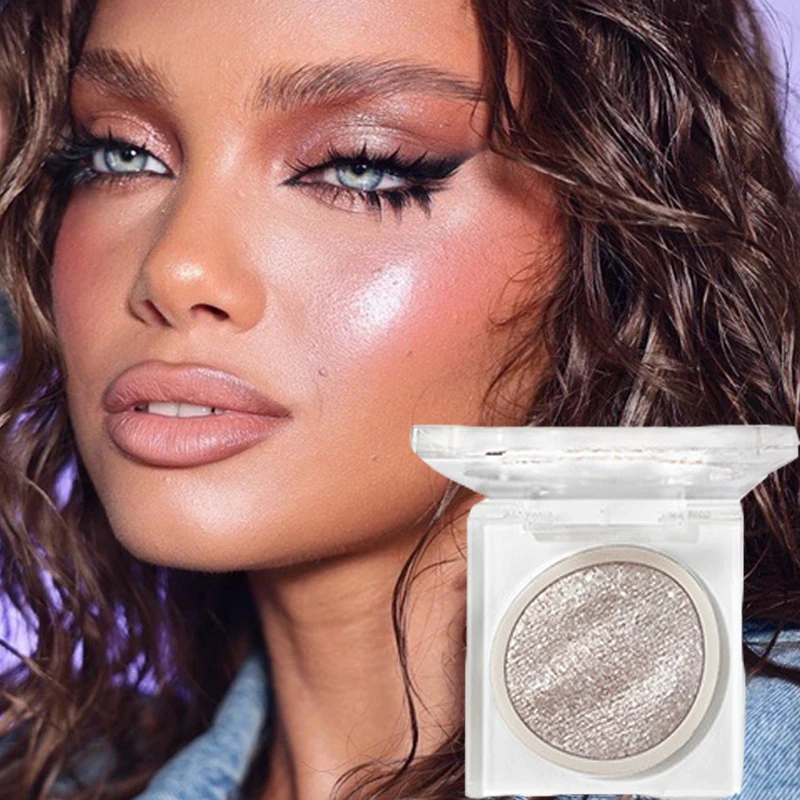 Monochrome Glitter Diamond Highlighter Powder Palette Lasting Shiny Pearl Eyeshadow Brighten Face Contour Body Makeup Cosmetic