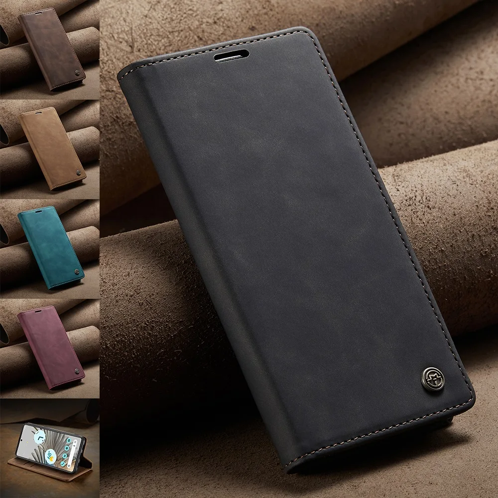 

Retro Leather Flip Cover for Google Pixel 8 7A 6 Pro Wallet Phone Case for Pixel 7 Pro Pixel 6 Pro with Card Slots Magnetic