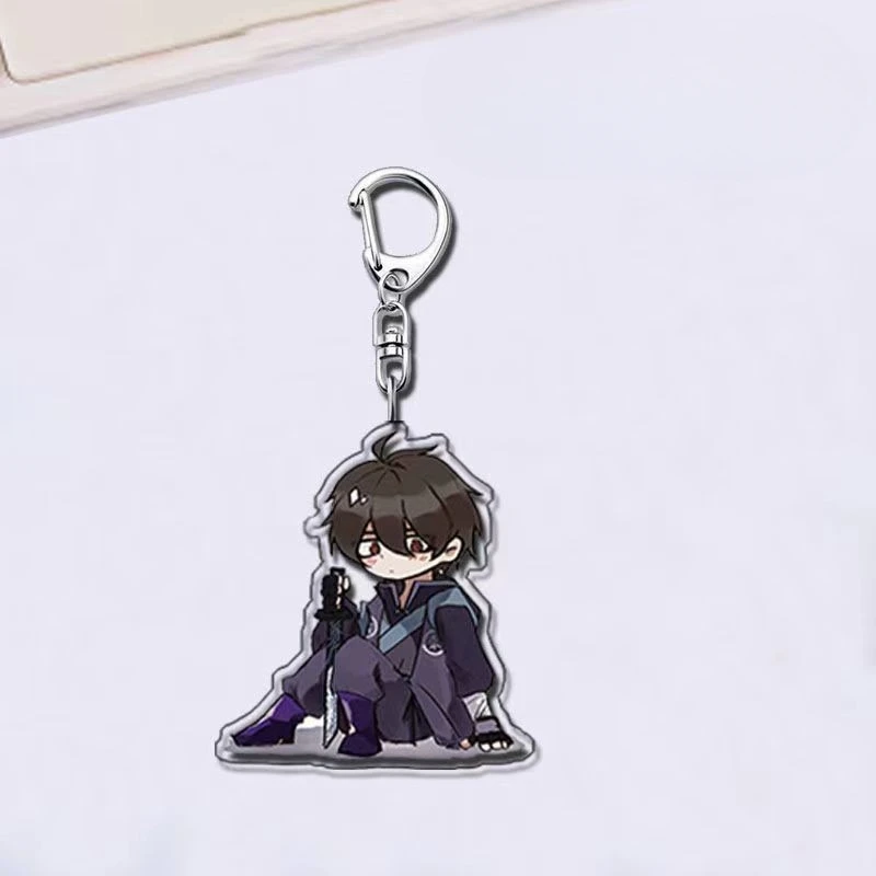 Scissor Seven Chi Ya Wu Liuqi HD Pattern Transparent Creative Peripheral Kawaii Acrylic Keychain Super Cute School Bag Pendant