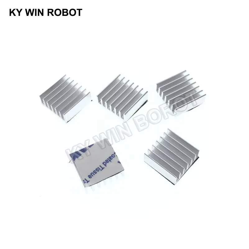 5 pezzi mini adesivo in alluminio radiatore dissipatore di calore dissipatore di calore 14x14x6mm dispositivo di raffreddamento per stampante 3D driver motore passo-passo VGA RAM LED IC