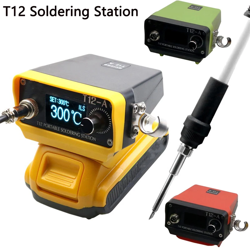 For Makita/Dewalt/Milwaukee/Worx/Devon 18V 20V Li-ion Battery T12 Cordless Soldering Iron Station Electric DIY Welding Station