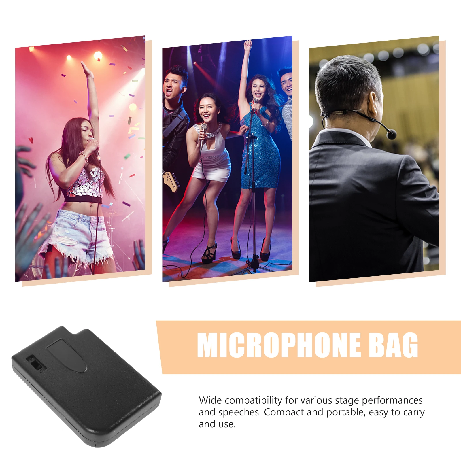 

Wireless Microphone Bodypack Transmitter Compact Portable Mic Belt for Stage Speech Yoga Teacher Tour Guide