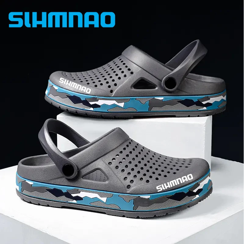 

Thick Soled EVA Fishing Hole Shoes for Men's Summer Outerwear, 2024 New Beach Anti Slip Beach Headband Sandals for Men's Wear