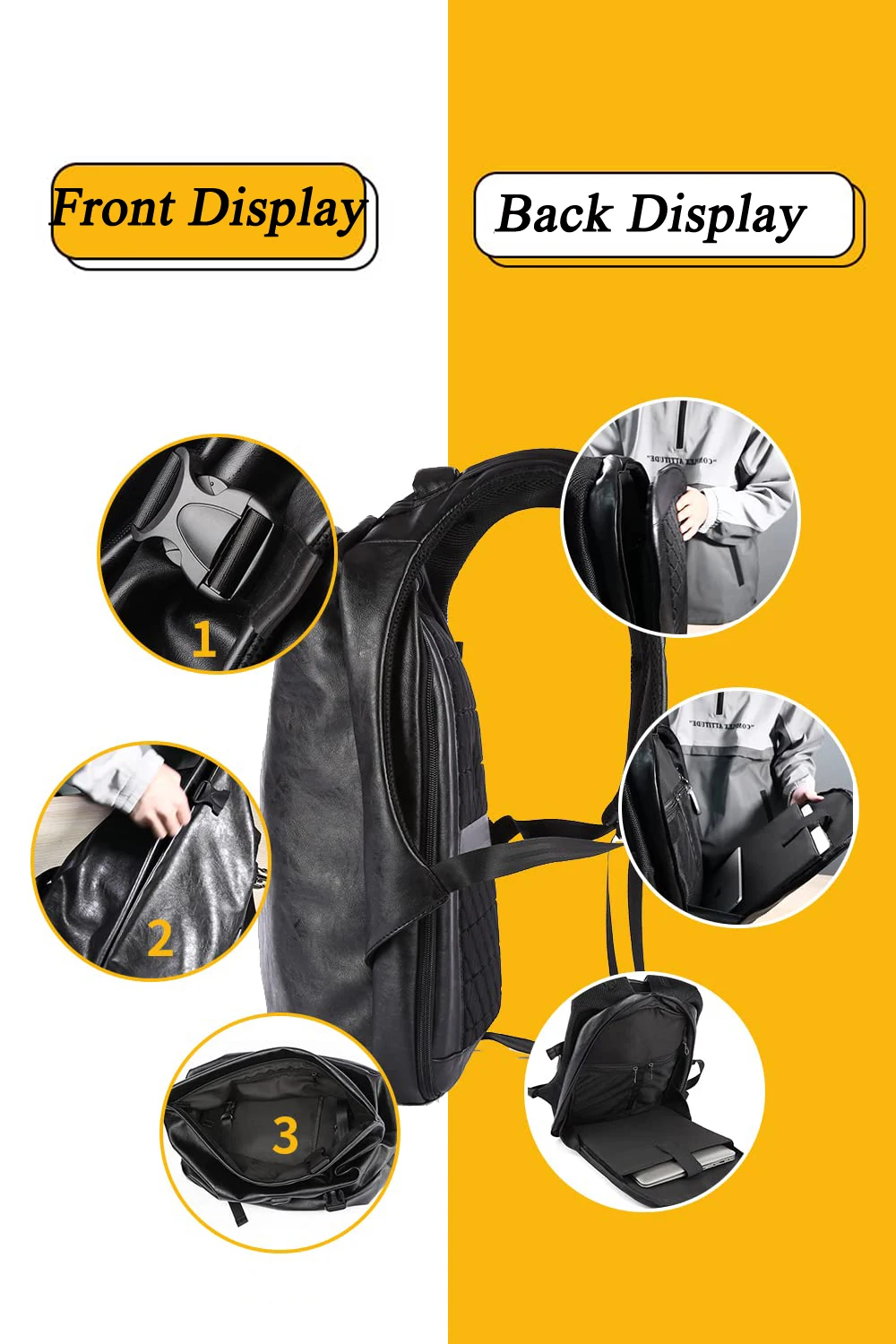 Mochila Ultra Leve Impermeável para Homens, Livro Shcool Sacos, Elegante Notebook Bag, 16\