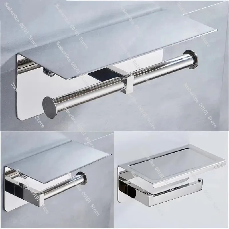 304 Stainless Steel Tissue Rack, Toilet Paper Storage Rack for Hotels, Mobile Phone Rack and Hotel Bathroom Tissue Box