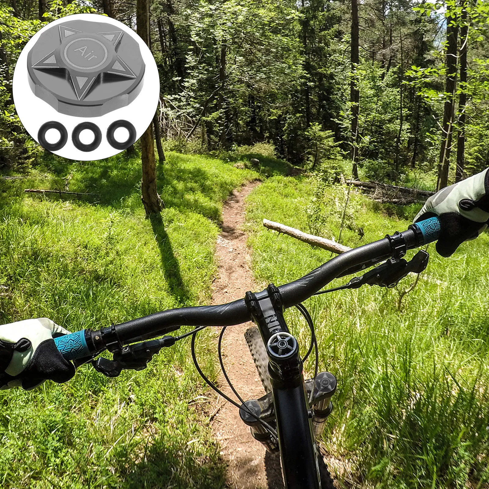 

Aluminum Alloy Bike Fork Lid Front Fork Cap Bright Color Wear Resistant Easy to Install Cycling Accessories