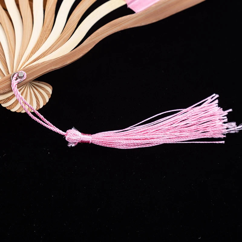 Hand Fold Fan Retro Adornment Woman Man Dance Props Wedding Living Room Cabinet Decor Bamboo Wood Silk Flower Folding Fan view 5