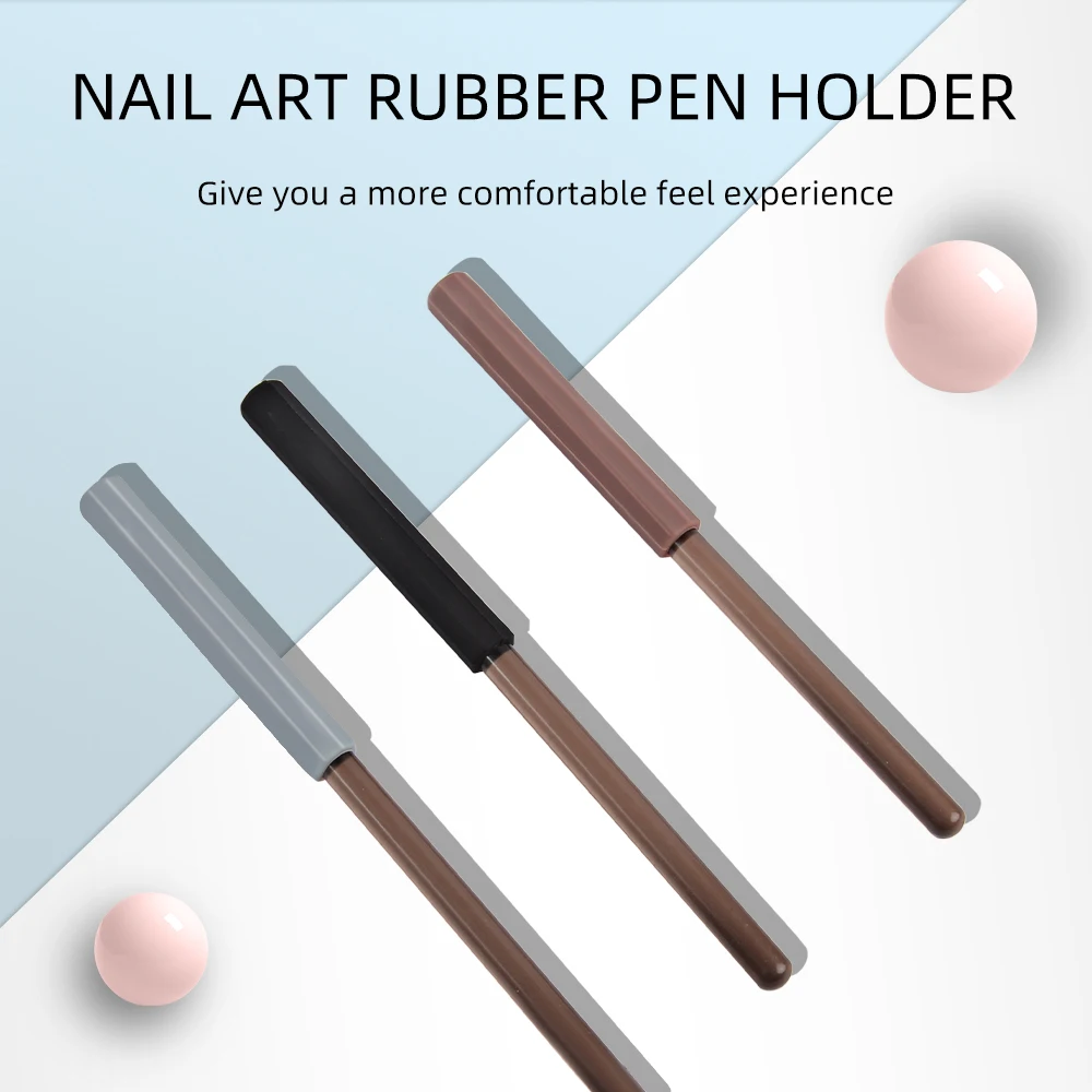 6 Stuks Nagel Pen Doppen Siliconen Borstelkap Beschermer Ondoorzichtige Verlenging Ontwerp Manicure Borstels Beschermers Nagels Accessoires En Gereedschappen