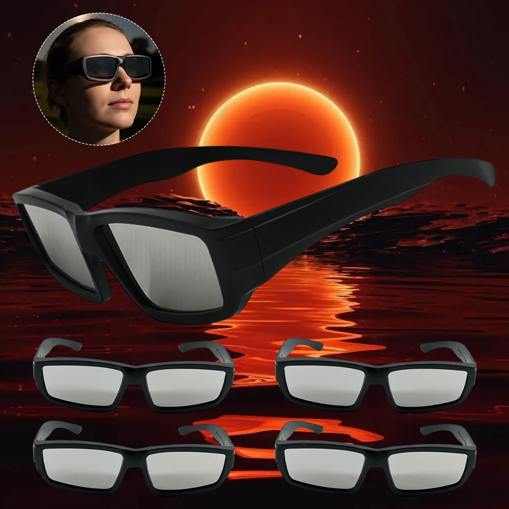 1/2/3/5 Pack Solar Eclipse Observation Glasses ISO Certified Solar Eclipse Viewing Glasses Direct Sun View Safe Eye Protection