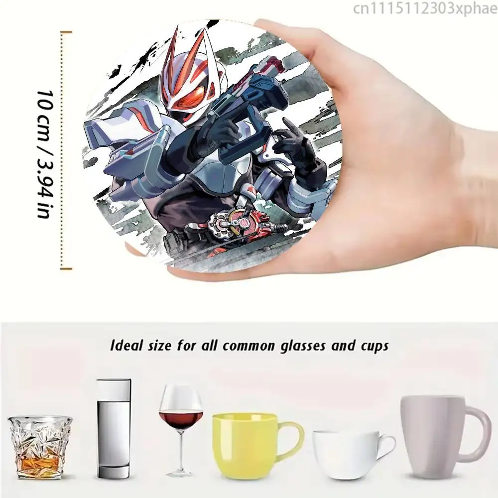 Kamen Rider Geats Tycoon Buffa Wooden Coaster Set, A Must-Have For Holiday Parties, Suitable For Bar, Offices , Size 10cm X 10cm