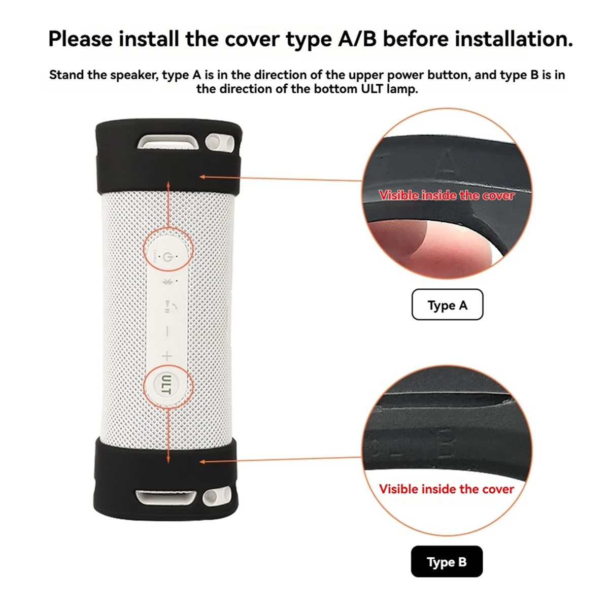 POP-lСиликоновый защитный чехол для динамика Sony ULT FIELD 1 — противоскользящий, амортизирующий чехол для повышенной защиты