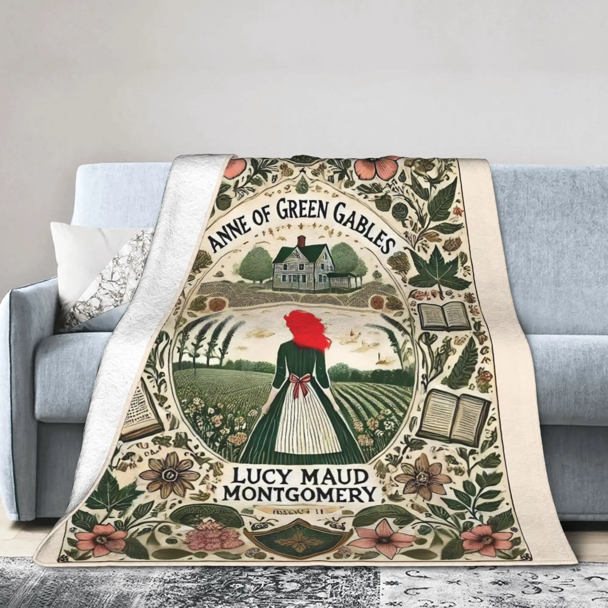 Green Gables Cartoon Anne Flannel Blankets Book Lover Quote Funny Bedding Throw Blankets Home Sofa Ultra-Soft Lounge Breathable