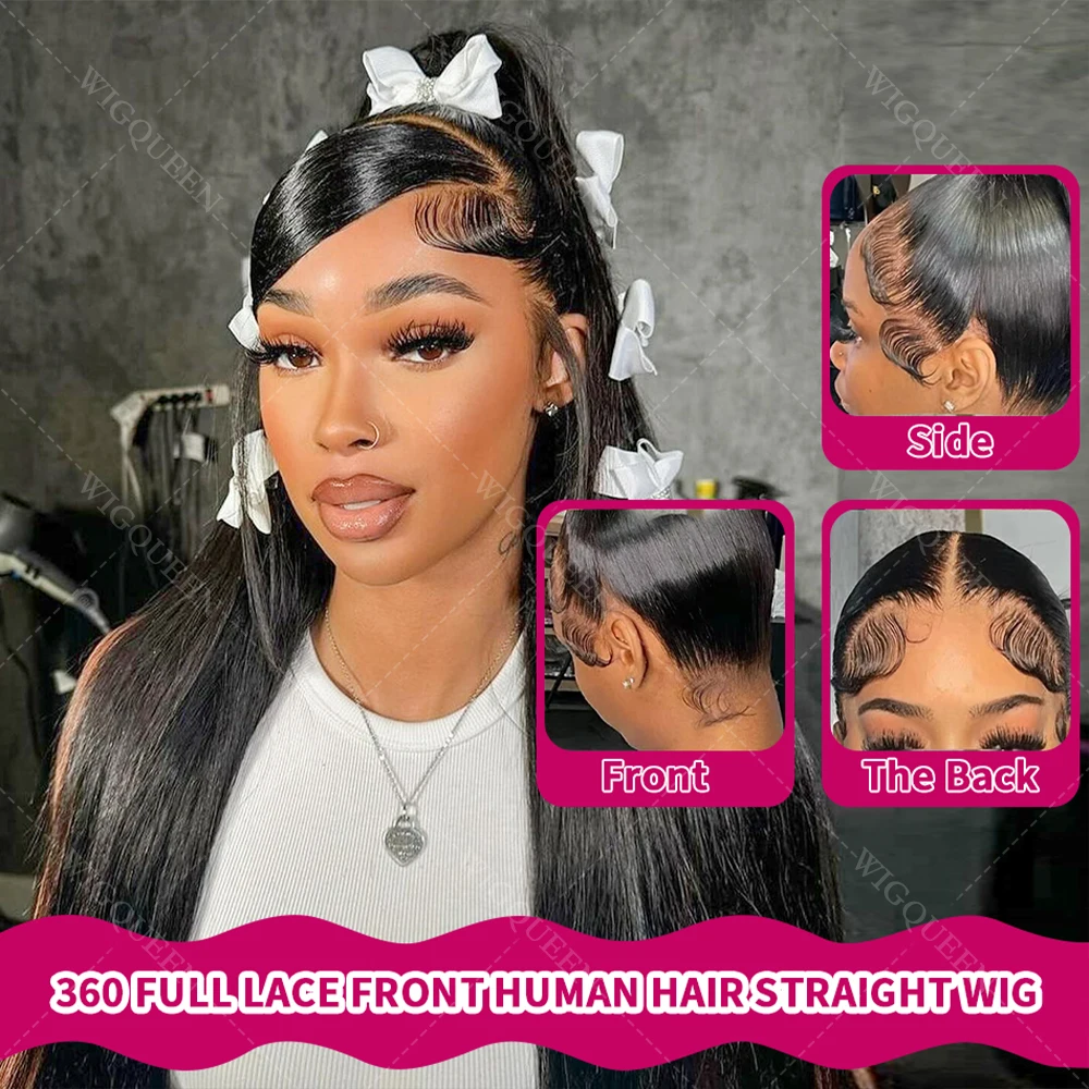 العظام مستقيم حقيقي كامل تذوب جلود 100% ريال HD شعر مستعار دانتيل شعري عقدة غير مرئية الرباط 360 كامل الدانتيل الجبهة الباروكات الشعر البشري #4