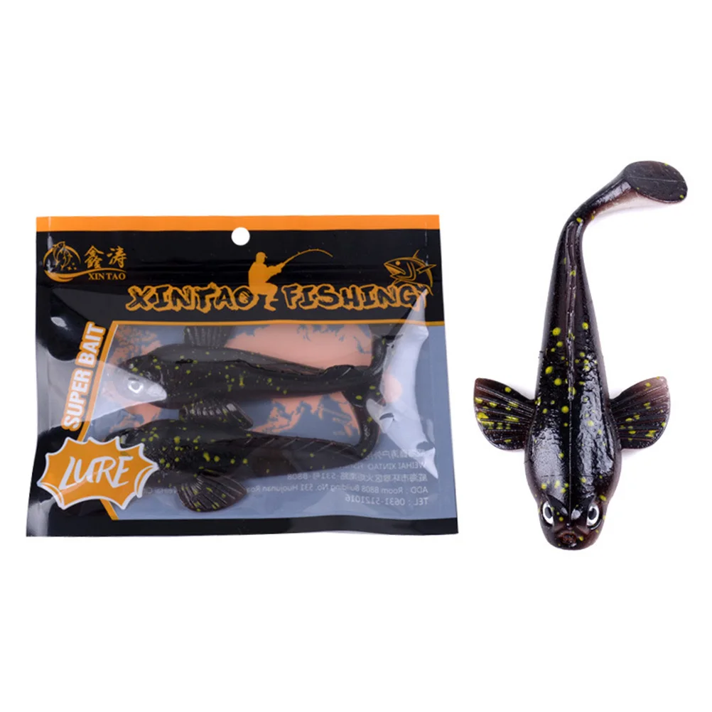 

4PCS 12.5CM 17G Mini Artificial Fish Tackle Rubber Fake Fishing Lure Bait for Saltwater Freshwater