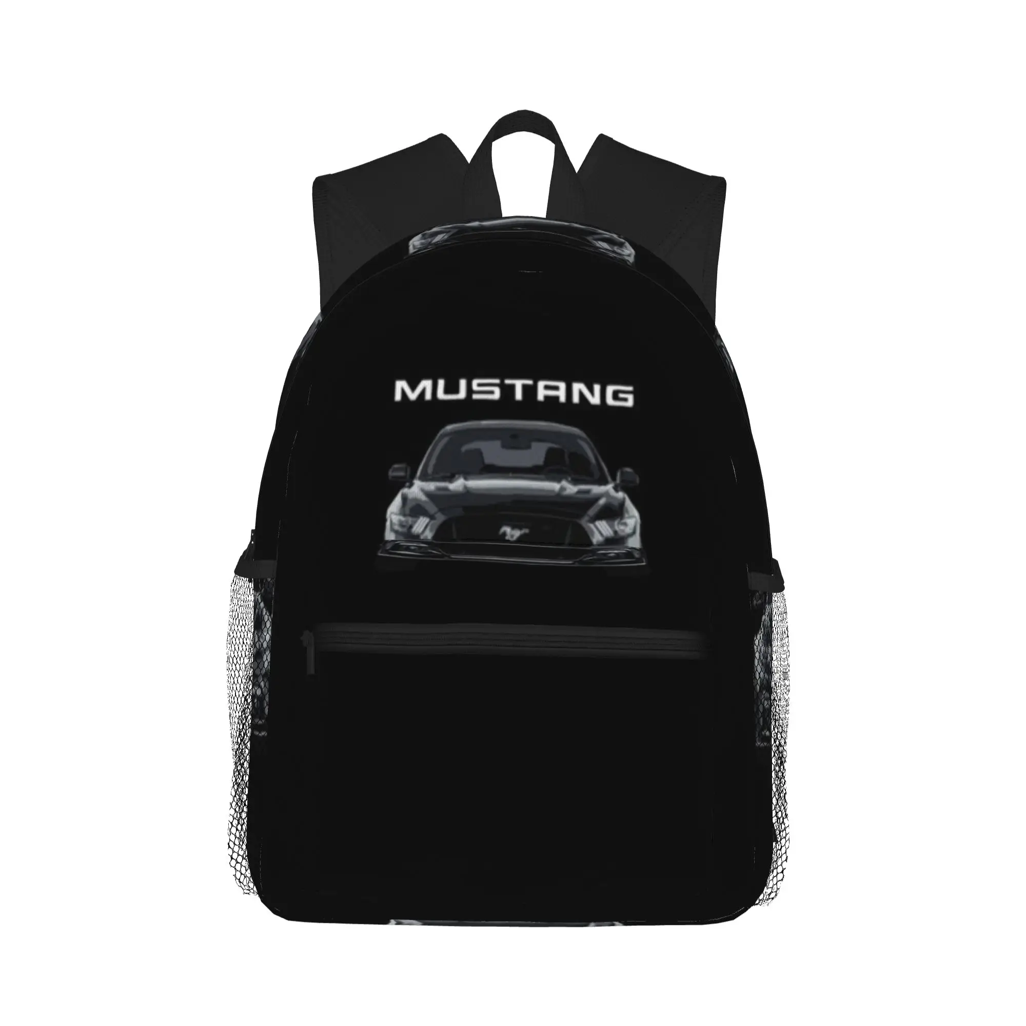 Mustang GT 5 0L V8 Performance Car Shadow Black  Casual Backpack for Students and Adults Bags