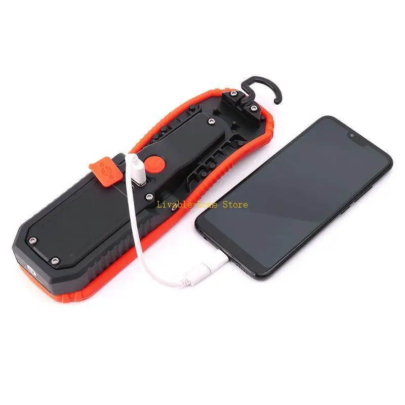 

60W Portable LED Work Lamp Flashlight Torch With Hangings Hook B46D