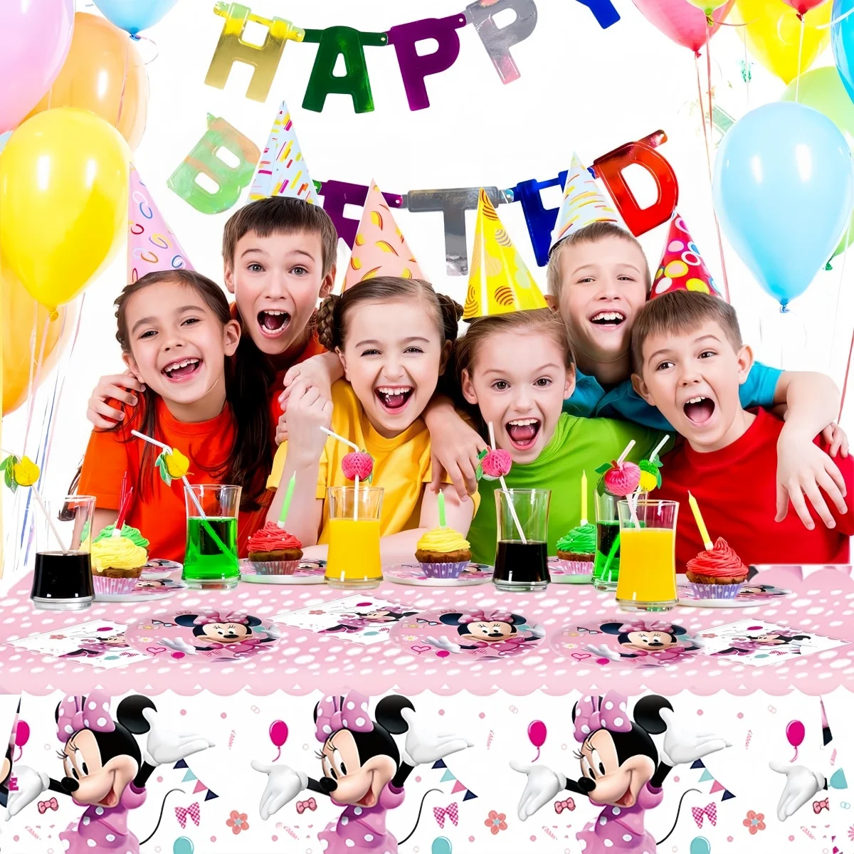 Disney Minnie Maus Tischdecke Geburtstag Dekor Mickey Mouse Einweg Tischdecke Tischdecke Baby party Kinder Party liefert 
