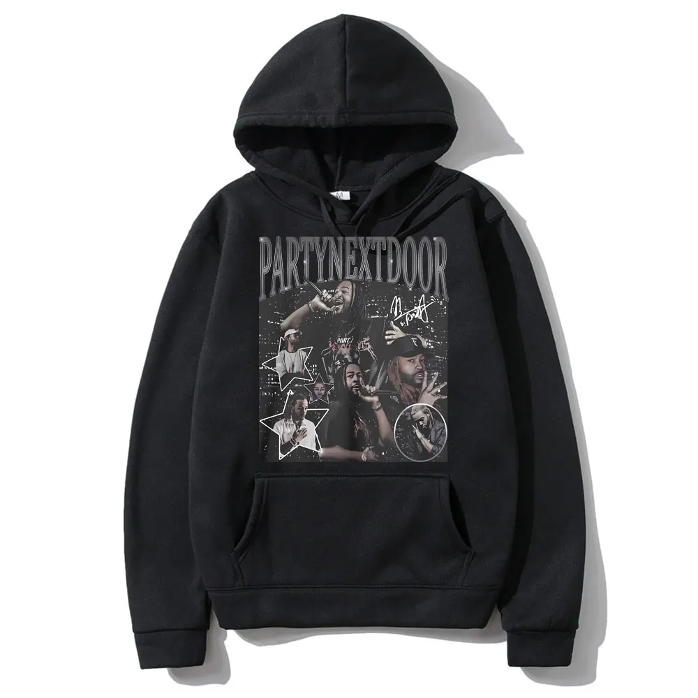 

Rapper Partynextdoor Graphic Print Hoodie Men Hip Hop Vintage Oversized Hooded Sweatshirt Male Casual Hoodies Unisex Streetwear