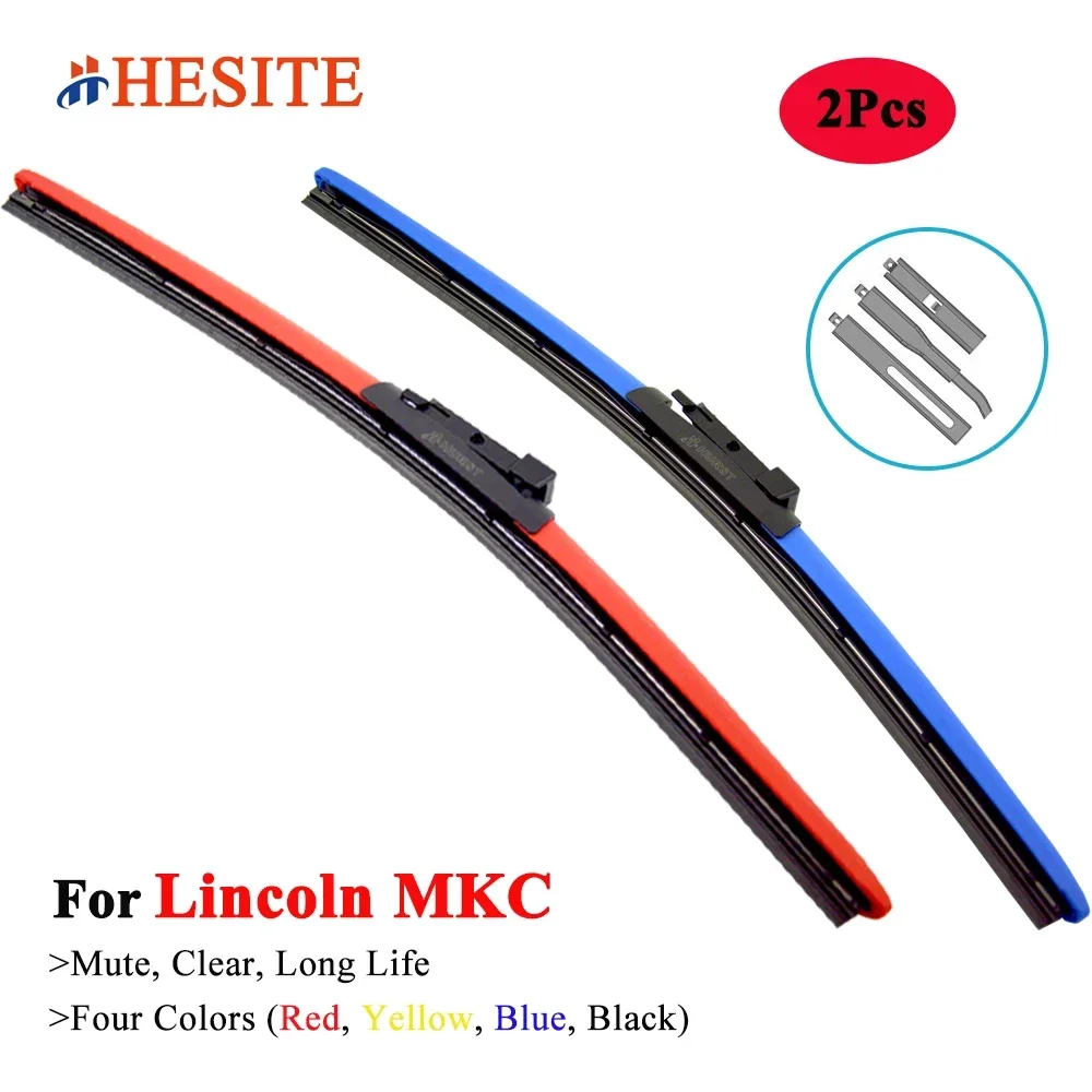 

HESITE Colorful Hybrid Wiper Blades For Lincoln MKC SUV 2.0 2.3 AWD 2014 2015 2016 2017 2018 2019 2020 2021 2022 Red Blue Wipers