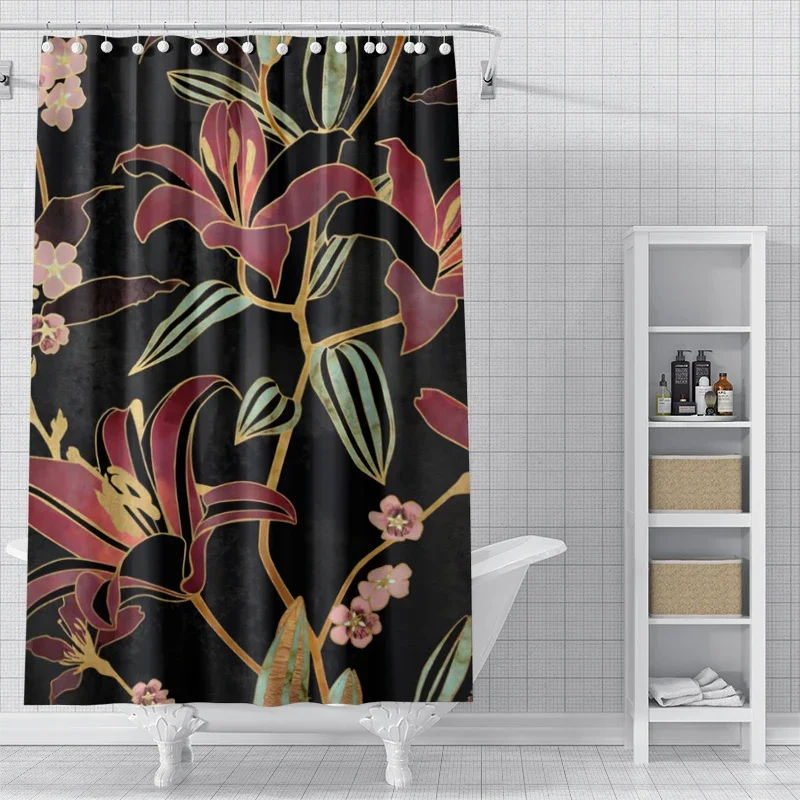 Home shower curtains for bathroom waterproof fabric Modern Nordic style bathroom Curtains shower curtain morandi ins Abstract