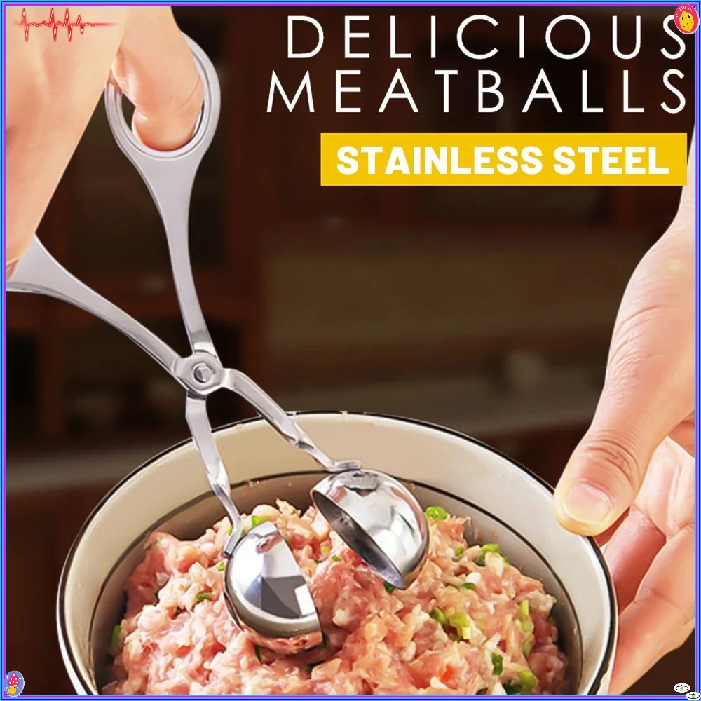 Fabricante de albóndigas antiadherente multifunción de acero inoxidable, bricolaje, arroz, helado, bola de pescado, Clip, molde para croquetas, accesorios de cocina