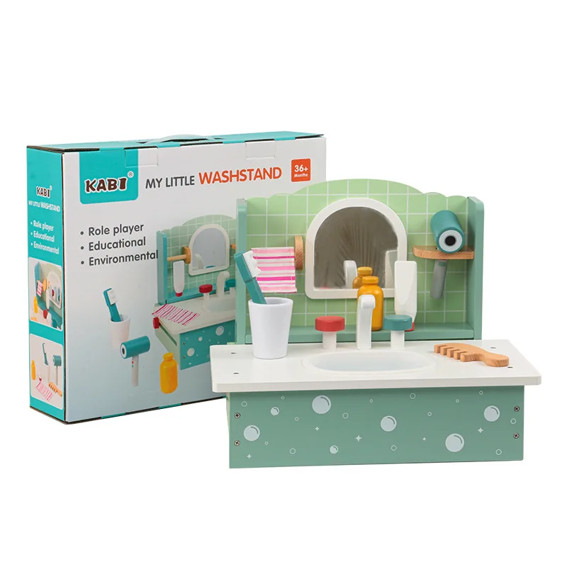 Kinder Holz Simulation Waschbecken, Schmink tisch, Prinzessin, kleines Mädchen spielen Haus, kleines Spielzeug, Mädchen Geburtstags geschenk