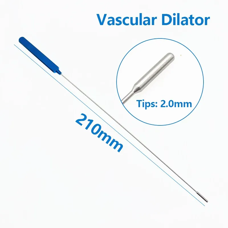 Dilatatore vascolare in titanio strumenti per neurochirurgia in acciaio inossidabile dilatatore vascolare lungo 21cm