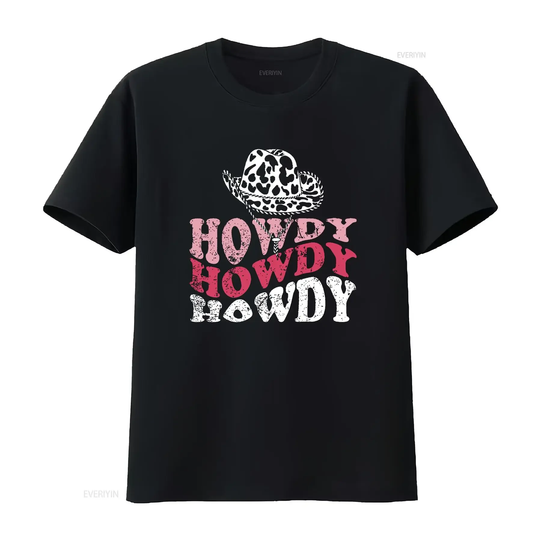 

Женская футболка Howdy Cowgirl Rodeo с принтом молочной коровы, черная, 2XL, винтажный стираный модный топ для повседневной носки, универсальный унисекс