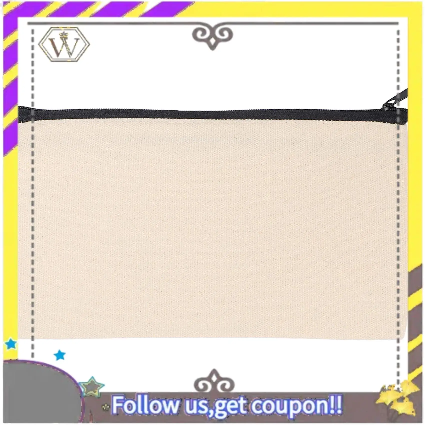 

New 36Pcs Canvas Zipper Bag Pencil Case Cosmetic Bag Blank Bag DIY Craft Bag Cosmetic Bag Cosmetic Bag DIY Craft School