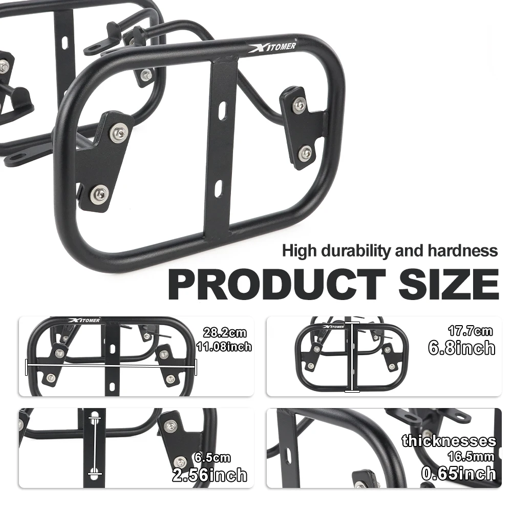 트라이엄프 로켓 3 R 로켓 3 GT 2020-2025 오토바이 스틸 사이드 러기지 랙 새들백 지지대 마운팅 브래킷 패니어 랙